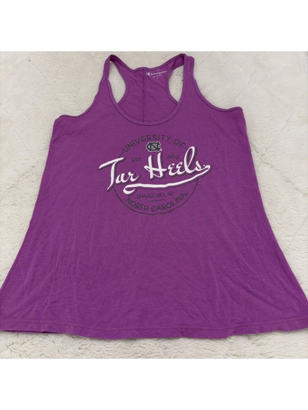 Champion University Of North Carolina Racer Back Tank Small Purple Women